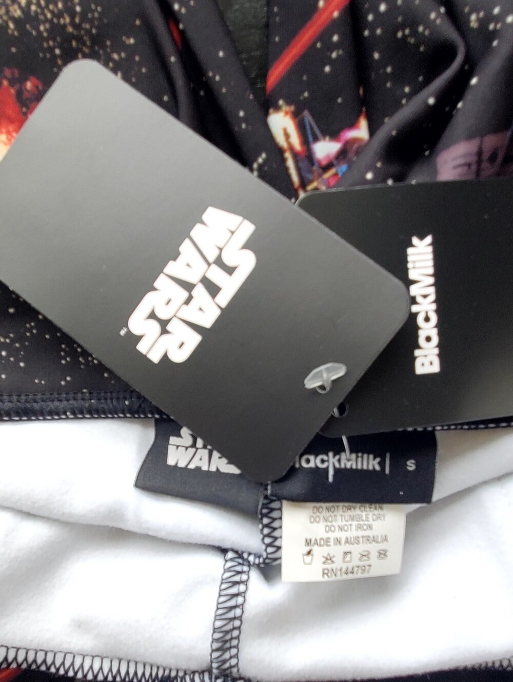 Blackmilk Clothing Star Wars Death Star Battle Cuffed Pants - Picture 2 of 7